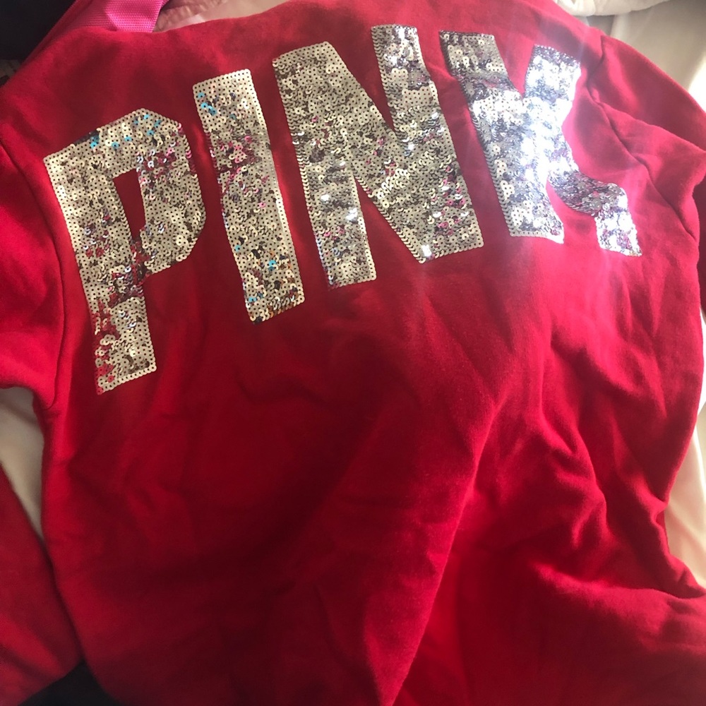 Pink hoodie purchased last year worn once